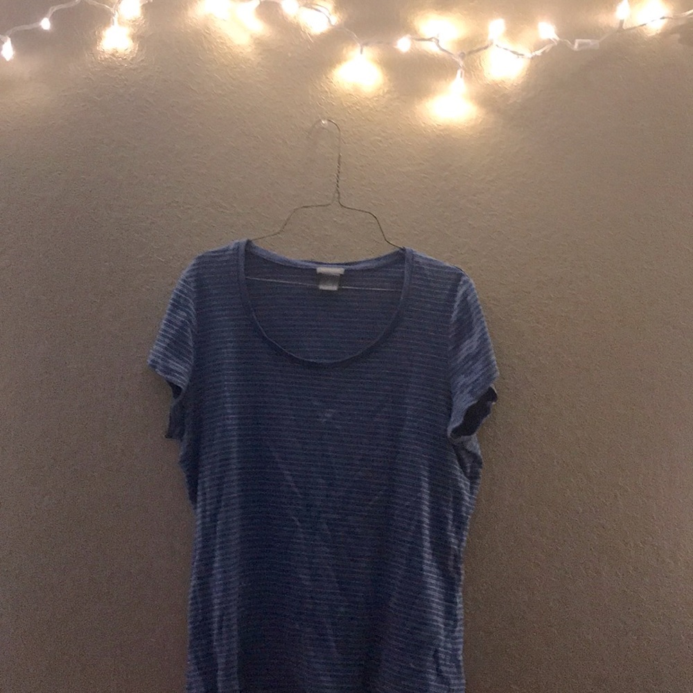 blue, white striped t-shirt